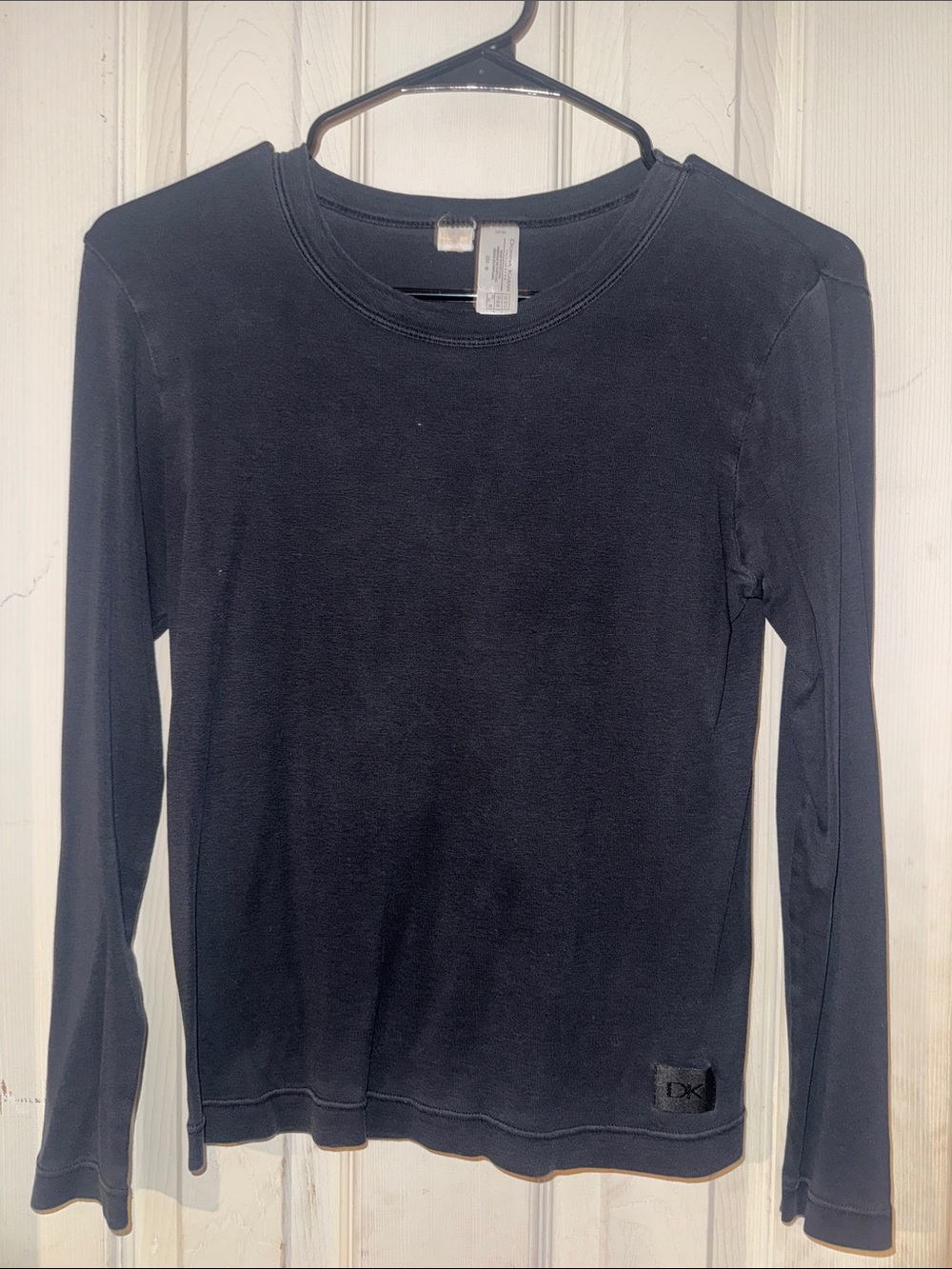 DKNY Black Long-Sleeve Crewneck Tee
